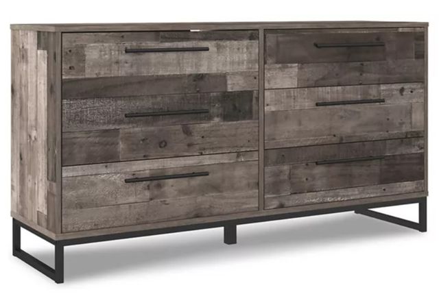 Signature Design by Ashley® Neilsville 3-Piece Multi Gray Queen Platform Bed Set-2