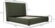 Moe's Home Collection Luzon Deep Forest Tall Headboard Queen Bed-2