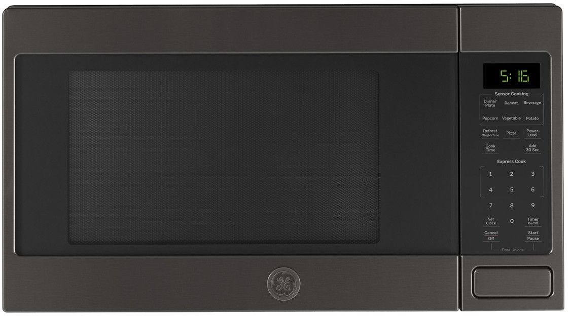 GE® 1.6 Cu. Ft. Fingerprint Resistant Black Stainless Steel Countertop Microwave
