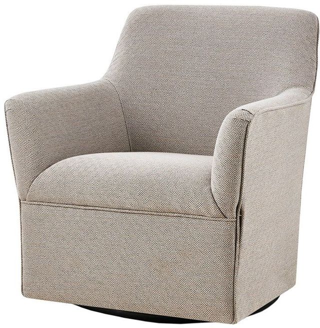 Olliix by Madison Park Grey Augustine Swivel Glider Chair-2