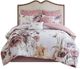 Olliix by Madison Park 8 Piece Blush King Cassandra Cotton Printed Comforter Set-0