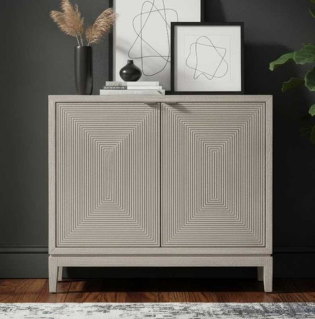 Liberty Furniture Kinsley Silver Champagne/Washed Taupe Accent Cabinet-1