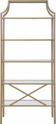 Coaster® Serena Matte Gold 5-Tier Tempered Glass Shelves Bookcase-4