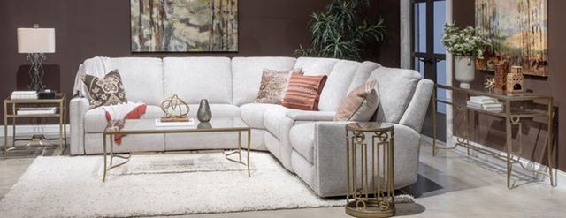 Magnussen Home® Lorena Glass Top Rectangular Sofa Table with Burnished Brass Base-1