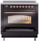 Ilve® Nostalgie II Series 36" Glossy Black Pro Style Induction Range-2