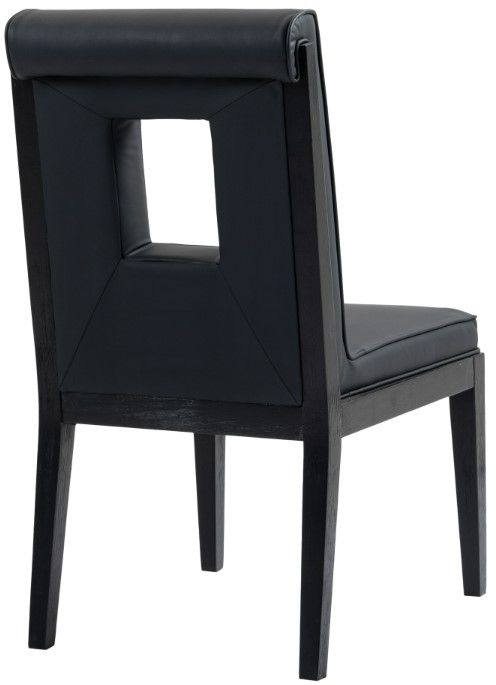 Meridian Furniture Gwendolyn Black Vegan Leather Dining Side Chair-3
