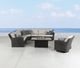 CabanaCoast® Customizable Monterrey Aluminum/Wicker Outdoor Swivel Glider Chair-4