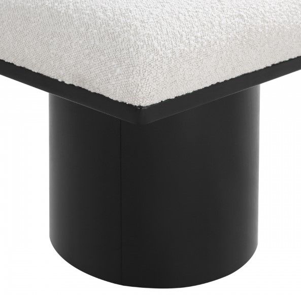 Meridian Furniture Pavilion 6-Piece Cream/Black 93" Modular Bench Set-3