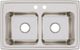 Elkay Lustertone® Classic Lustrous Satin 29" x 18" x 10" 2-Hole Equal Double Bowl Drop-In Sink-1
