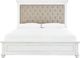 Benchcraft® Kanwyn Whitewash California King Upholstered Panel Bed-1