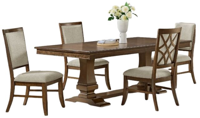 Elements International Phillipe 5-Piece Cherry Dining Set-0