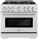 ZLINE Select 36" Satin Stainless Steel Pro Style Dual Fuel Range-0