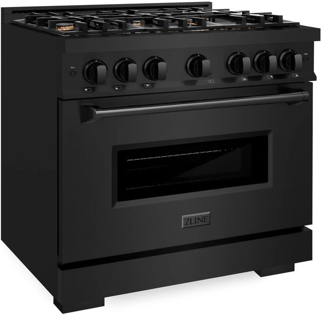 ZLINE Classic 36" Black Stainless Steel Pro Style Dual Fuel Range-2