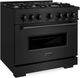 ZLINE Classic 36" Black Stainless Steel Pro Style Dual Fuel Range-2