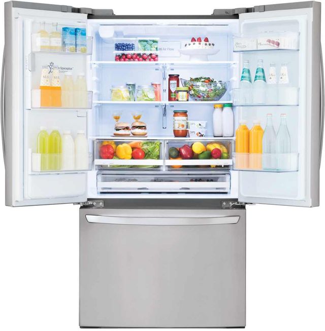 LG Series 27.7 Cu. Ft. PrintProof™ Stainless Steel Freestanding French Door Refrigerator-2