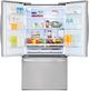 LG Series 27.7 Cu. Ft. PrintProof™ Stainless Steel Freestanding French Door Refrigerator-2