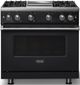 Viking® 5 Series 36" Onyx Pro Style Gas (NG) Range with Polished Chrome Trim-0