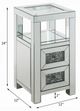 ACME Furniture Noralie Clear Glass Top Accent Table with Mirrored Base-2