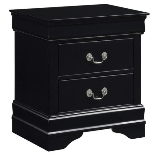 Homelegance® Mayville Black Nightstand-0