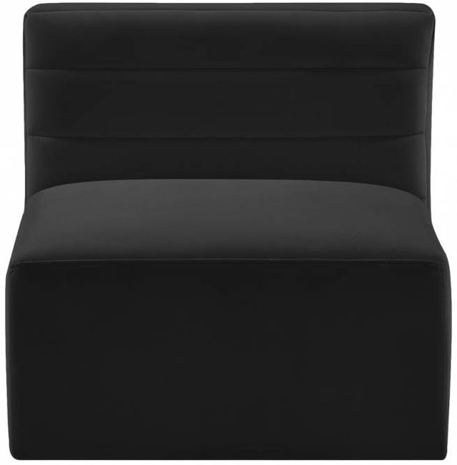 Meridian Furniture Quincy Black Velvet Modular Armless Chair-1