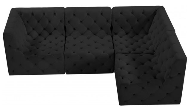 Meridian Furniture Tuft 4-Piece Black Modular Sectional Set-3