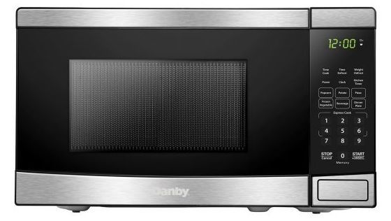 Danby® 0.7 Cu. Ft. Black with Stainless Steel Countertop Microwave-0