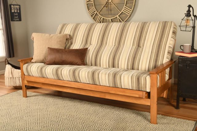 Kodiak Furniture Monterey Parma Gray/Butternut Full Futon with Mattress-1