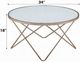 ACME Furniture Valora White Frosted Glass Top Coffee Table with Champagne Base-2