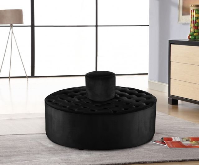 Meridian Furniture Banquet Black Velvet Roundabout-3