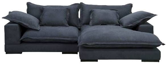 Moe's Home Collection Daydream 2-Piece Slate Blue L-Shaped Sectional Sofa and Chaise-1