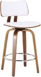 Inspire™ Zuni Walnut/White 26" Swivel Counter Stool -0