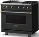 Viking® 5 Series 36" Antique Bronze Pro Style Gas (NG) Range with Brushed Brass Trim-2