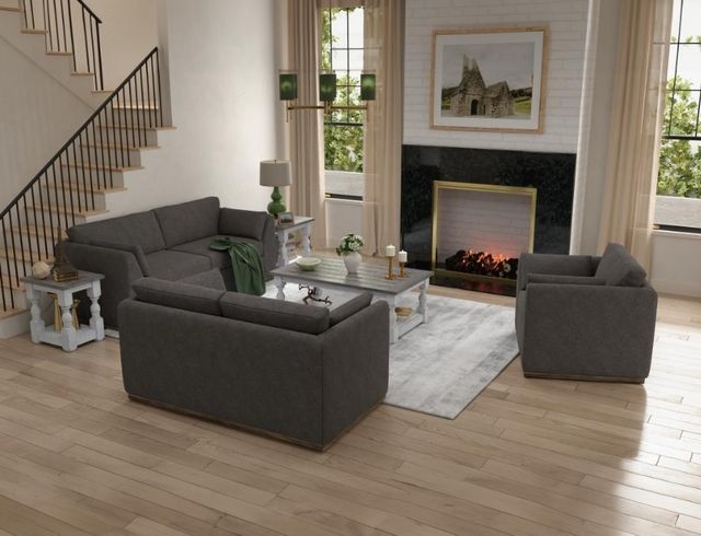 International Furniture Direct Vallarta Gray Sofa-3