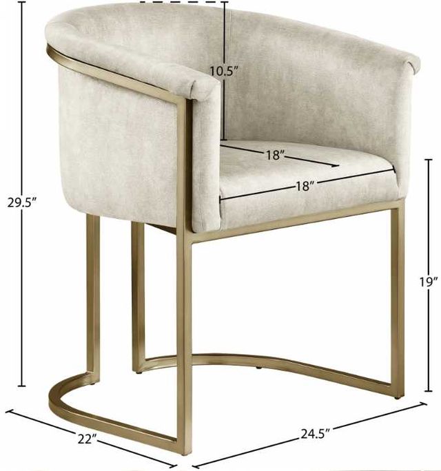 Meridian Furniture Tierra Cream Upholstered Dining Chair-2