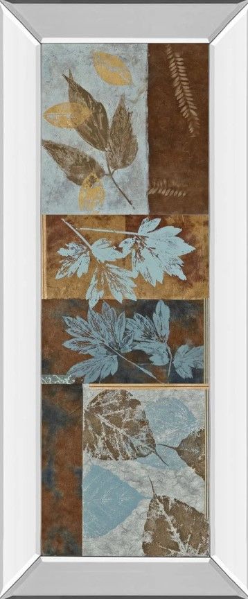 Classy Art Blue Fusion Panel Il by Jeni Lee Mirror Framed Wall Art-0