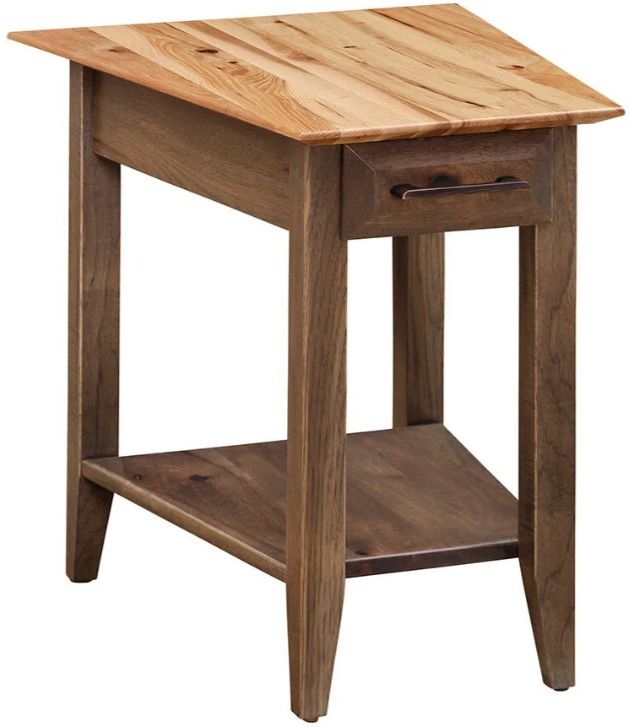 Country Classic Collection Customizable Simplicity Wedge Table with Drawer-0