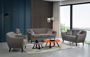 Mazin Furniture Odette Gray Velvet Sofa-2