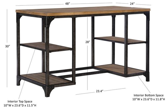 Powell® Benjamin Weathered Driftwood Desk-3