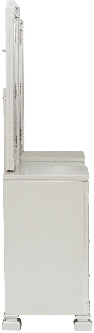 Homelegance® Bevelle Silver Vanity Dresser and Mirror-3
