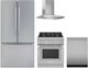 Thermador® 4 Piece Stainless Steel Gas Kitchen Package-0