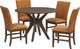 Elements International Santa Barbara 5-Piece Orange/Walnut Dining Set-0