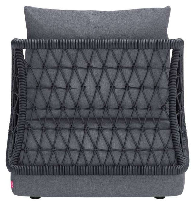 Zuo® Modern Mekan Black/Gray Aluminum Fabric Outdoor Accent Chair-3