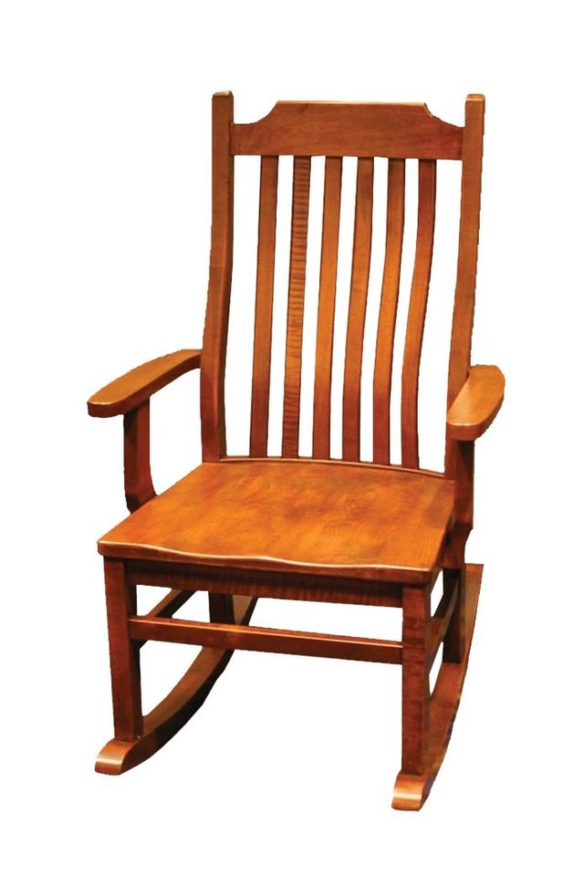 Door County Mission 6 Slat Arm Rocker-0
