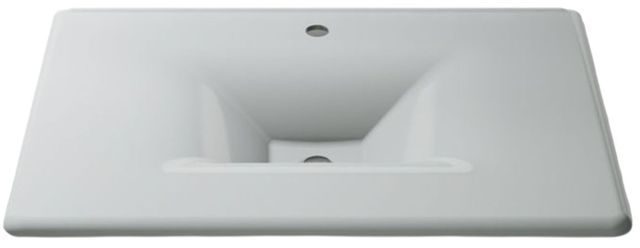 Kohler Iron/Impressions® Ice Grey 31" Enameled Cast Iron Vanity Top with Integrated Rectangular Sink-3