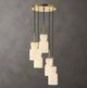 Uttermost® Vanier Warm Brass/White 5-Light Cluster Pendant-1