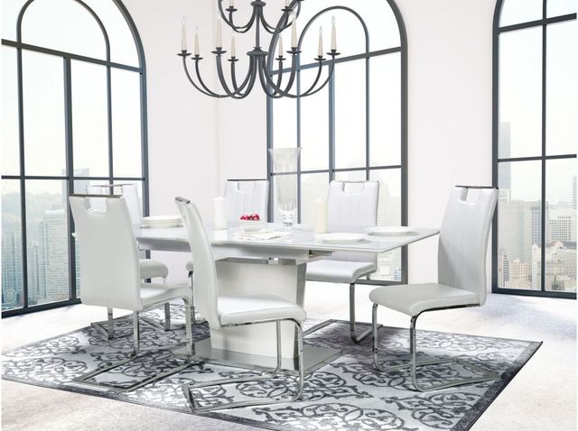 Mazin Furniture Cynthia 7-Piece Gray/White Dining Set-3