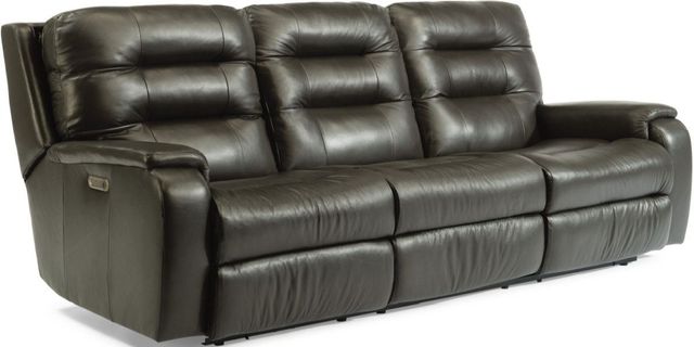 Flexsteel® Arlo Black Power Reclining Sofa With Power Headrests and Lumbar-0