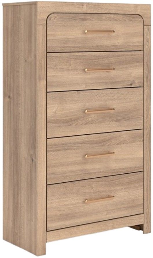 Signature Design by Ashley® Kinlanni Tan 5-Drawer Chest-0