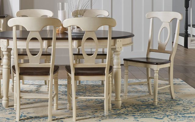 A-America® Bristol Isles Chalk/Cocoa Bean Napoleon Dining Side Chair-1