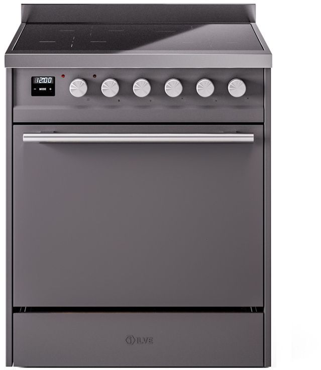 Ilve® Professional Plus II 30" Graphite Matte Pro Style Induction Range-0
